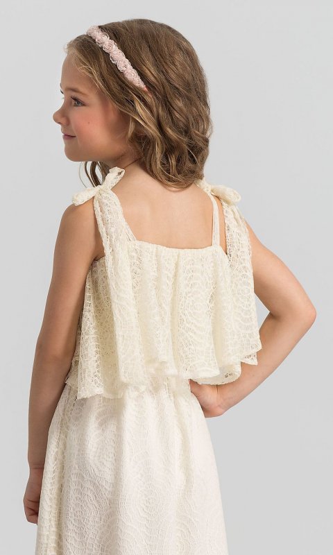 Savannah Lace Flower Girl Babes of the Nile Dress JAUG-BN-Savannah-Lace