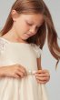 Cap-Sleeve Short Flower-Girl Dress with Bow SWK-SK621