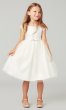 Cap-Sleeve Short Flower-Girl Dress with Bow SWK-SK621