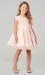 White Short Cap-Sleeve Flower Girl Dress SWK-SK711w