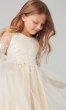 Tulle Short Half-Sleeve Flower-Girl Dress with Bow SWK-SK748