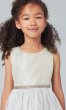 Silver Sleeveless Short Tulle Flower Girl Dress SWK-SK764s