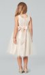 Short Satin-Bodice Flower Girl Dress with Bows SWK-SK781