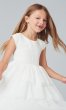 Off White Short Tiered Flower Girl Dress SWK-SK800w
