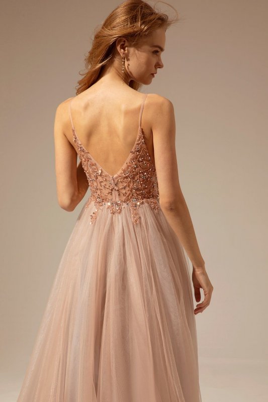 Spaghetti Straps Long Prom Dress With Slit E202283459