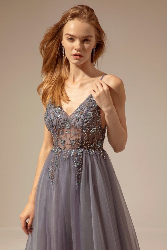 Spaghetti Straps Long Prom Dress With Slit E202283459