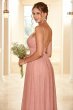 A Line Long Bridesmaid Dress with Ruffles E202283456