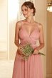 A Line Long Bridesmaid Dress with Ruffles E202283456
