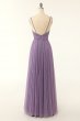 A Line Long Bridesmaid Dress with Ruffles E202283456
