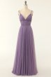 A Line Long Bridesmaid Dress with Ruffles E202283456