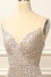 Silver Sequins Long Prom Dress with Slit E202283454
