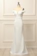 Mermaid Off the Shoulder White Wedding Dress E202283849