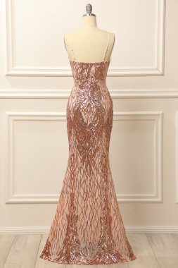 Black and Gold Sequins Long Prom Dress E202283462
