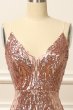 Black and Gold Sequins Long Prom Dress E202283462