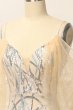 Mermaid Off the Shoulder Apricot Prom Dress with Sequins E202283848