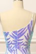 Glitter Purple One Shoulder Sequins Prom Dress E202283461