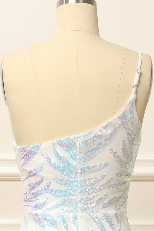 Glitter Purple One Shoulder Sequins Prom Dress E202283461