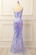 Glitter Purple One Shoulder Sequins Prom Dress E202283461
