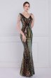 Black Sheath Sequins Prom Dress with Fringes E202283846
