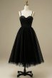 Tulle A-line Midi Simple Prom Dress E202283841