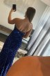 Red Mermaid Sequins Long Prom Dress with Slit E202283781