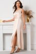 Champagne One Shoulder Sleeveless Prom Dress E202283787