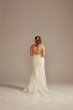 Beaded Applique Tulle Tall Plus Wedding Dress 4XL8CWG904