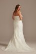 Shirred Tall Plus Lace Strapless Wedding Dress 4XL8CWG906