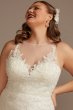 Buttoned Illusion Back Tall Plus Wedding Dress 4XL8CWG909