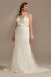 Buttoned Illusion Back Tall Plus Wedding Dress 4XL8CWG909