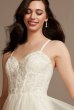Sheer Boned Bodice Tulle Tall Wedding Dress 4XLWG4036