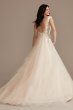 Appliqued Cap Sleeve Tulle Tall Wedding Dress 4XLWG4037