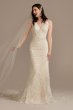 Beaded Applique Tulle Petite Sheath Wedding Dress 7CWG904