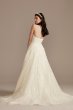 Lace V-Back Spaghetti Strap Petite Wedding Dress 7MS251248