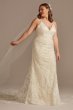 Beaded Applique Tulle Plus Sheath Wedding Dress 8CWG904