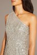 Mesh One-Shoulder Gown with Scattered Sequins AP1E208309