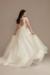 Plunging Cap Sleeve Open Back Tulle Wedding Dress CWG901