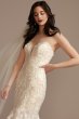 Lace Applique Mermaid Strapless Wedding Dress CWG912
