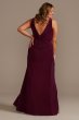 Ruched Jersey V-Neck Tank Plus Size Sheath Dress D21NY010W