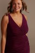 Ruched Jersey V-Neck Tank Plus Size Sheath Dress D21NY010W