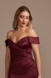 Satin Off-the-Shoulder Mermaid Bridesmaid Dress GS290030