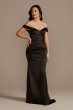 Satin Off-the-Shoulder Mermaid Bridesmaid Dress GS290030