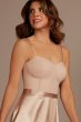Crepe Corset Bridesmaid Dress with Charmeuse Skirt GS290039