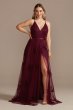 Flocked Tulle Low-Back Bridesmaid Dress GS290044