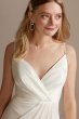 Hand-Pleated Spaghetti Strap Charmeuse Slip Dress SDWG0935