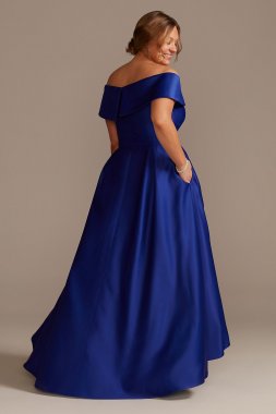 Sweetheart Off-the-Shoulder Satin Ball Gown WBM2413W