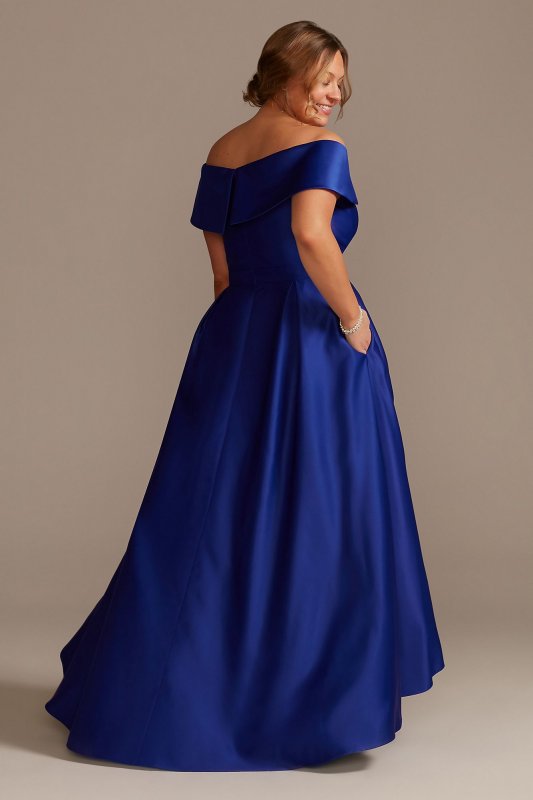 Sweetheart Off-the-Shoulder Satin Ball Gown WBM2413W