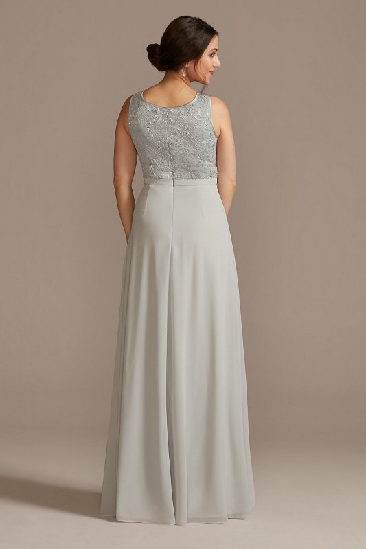 Lace and Chiffon A-Line with Matching Jacket WBM2531