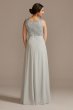 Lace and Chiffon A-Line with Matching Jacket WBM2531