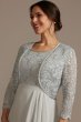 Lace and Chiffon A-Line with Matching Jacket WBM2531